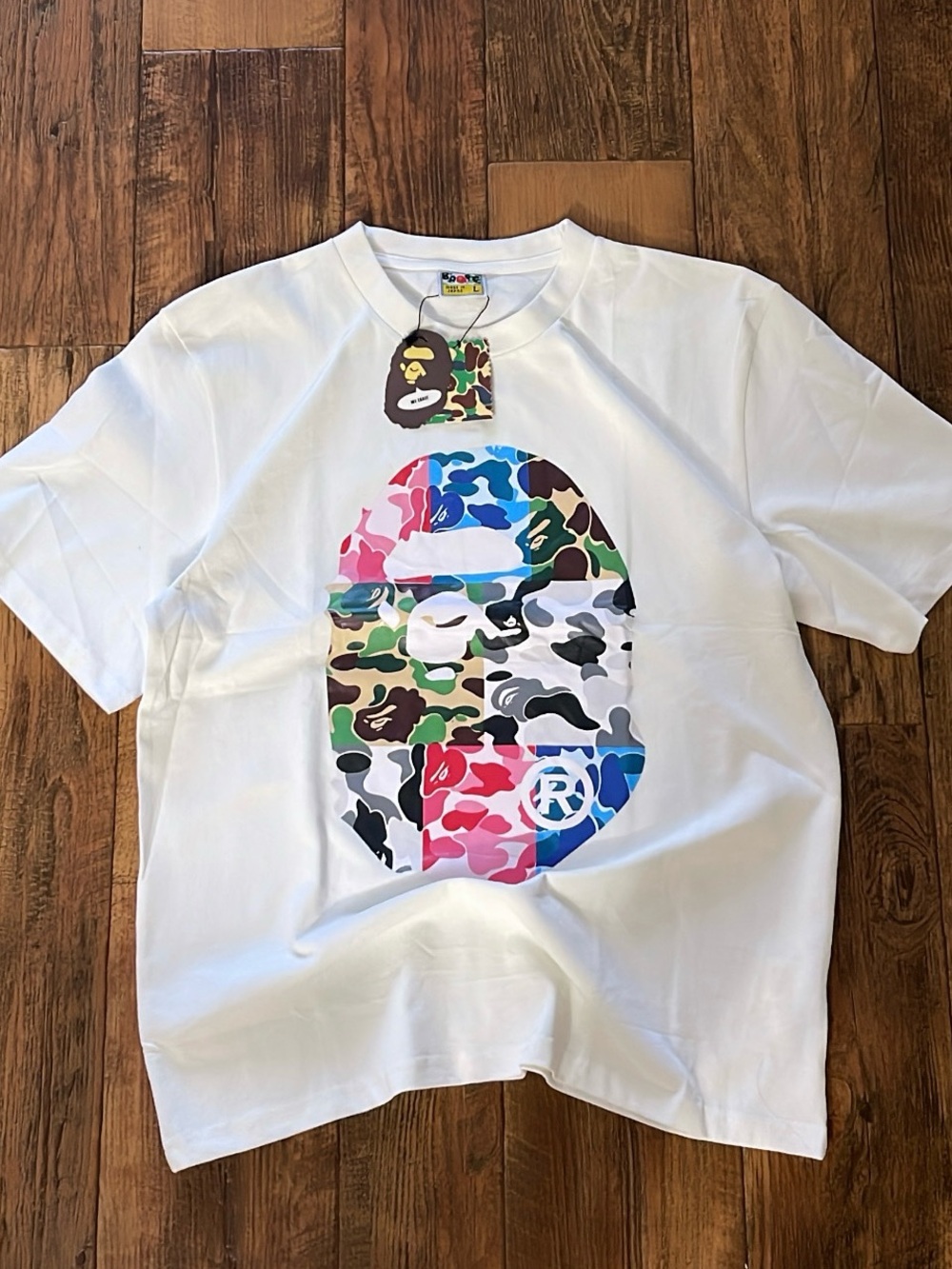 Bape White ABC Camo Shirt